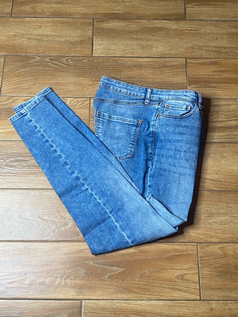 INC Denim size 14 High Rise Skinny Distressed Jeans